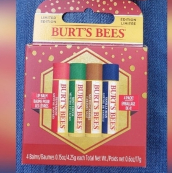 :1pk limited edition burts bees lip gloss peppermint mint cocoa salted caramel - Picture 1 of 4